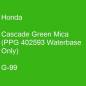 Preview: Honda, Cascade Green Mica (PPG 402593 Waterbase Only), G-99.